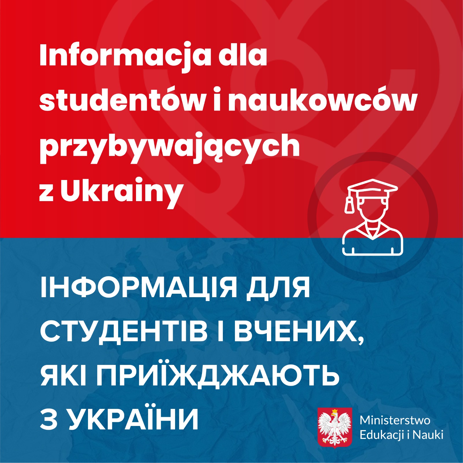 informacjadlastudentowinaukowcowprzybywajacychzukrainygrafikainformacyjna